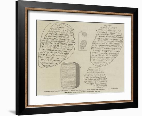 The Moabite Stone Found at Dhiban, East of the Dead Sea-null-Framed Giclee Print