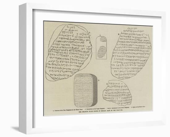 The Moabite Stone Found at Dhiban, East of the Dead Sea-null-Framed Giclee Print