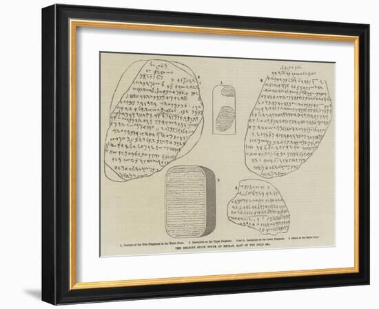 The Moabite Stone Found at Dhiban, East of the Dead Sea-null-Framed Giclee Print