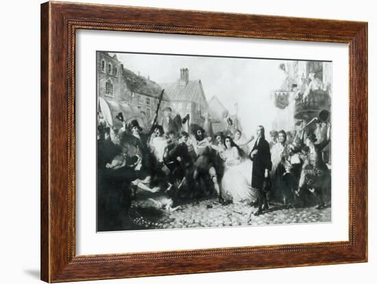 The Mobbing of John Wesley at Wednesbury-English School-Framed Giclee Print