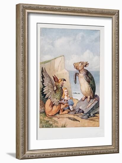 The Mock Turtle and the Gryphon, from Alice's Adventures in Wonderland and through the Looking-Glas-John Tenniel-Framed Giclee Print