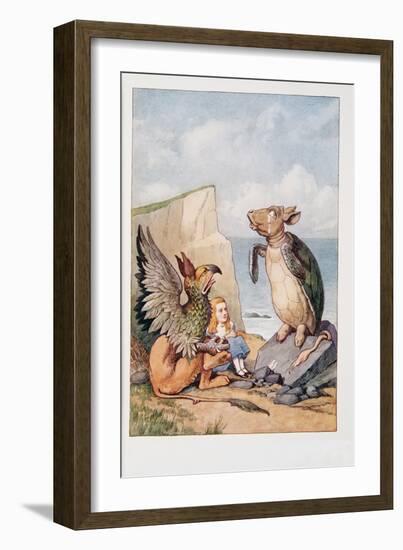 The Mock Turtle and the Gryphon, from Alice's Adventures in Wonderland and through the Looking-Glas-John Tenniel-Framed Giclee Print