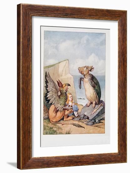 The Mock Turtle and the Gryphon, from Alice's Adventures in Wonderland and through the Looking-Glas-John Tenniel-Framed Giclee Print