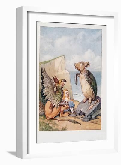 The Mock Turtle and the Gryphon, from Alice's Adventures in Wonderland and through the Looking-Glas-John Tenniel-Framed Giclee Print