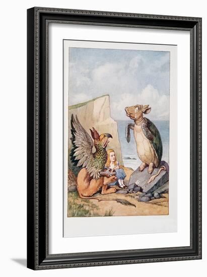 The Mock Turtle and the Gryphon, from Alice's Adventures in Wonderland and through the Looking-Glas-John Tenniel-Framed Giclee Print