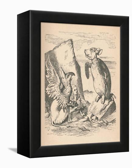 'The Mock Turtle, The Gryphon and Alice', 1889-John Tenniel-Framed Premier Image Canvas