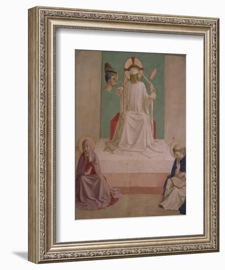 The Mocking of Christ with the Virgin and St. Dominic, 1442-Fra Angelico-Framed Premium Giclee Print