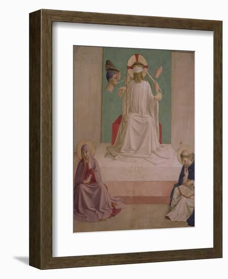 The Mocking of Christ with the Virgin and St. Dominic, 1442-Fra Angelico-Framed Premium Giclee Print