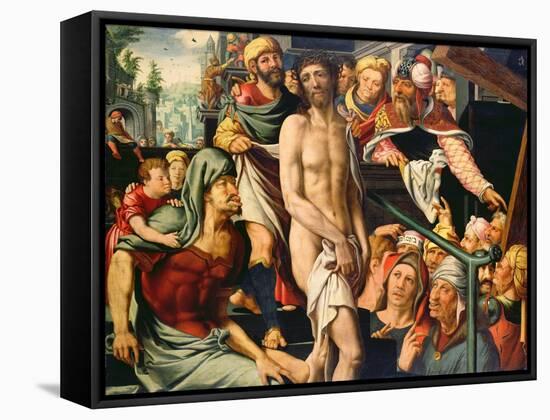 The Mocking of Christ-Jan Sanders van Hemessen-Framed Premier Image Canvas