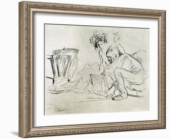 The Model at Rest, 1925-Jean Louis Forain-Framed Giclee Print