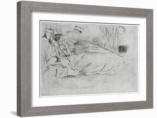 The Model, Lying Down, C1864-James Abbott McNeill Whistler-Framed Giclee Print