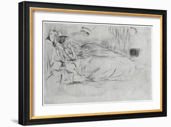 The Model, Lying Down, C1864-James Abbott McNeill Whistler-Framed Giclee Print