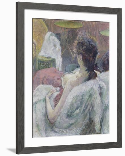 The Model Resting-Henri de Toulouse-Lautrec-Framed Art Print