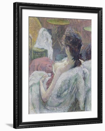 The Model Resting-Henri de Toulouse-Lautrec-Framed Art Print