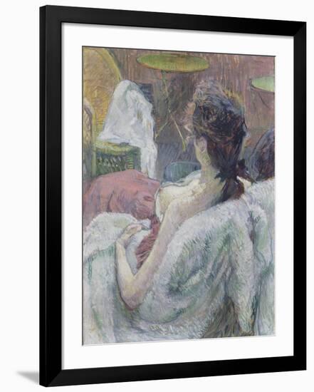 The Model Resting-Henri de Toulouse-Lautrec-Framed Art Print