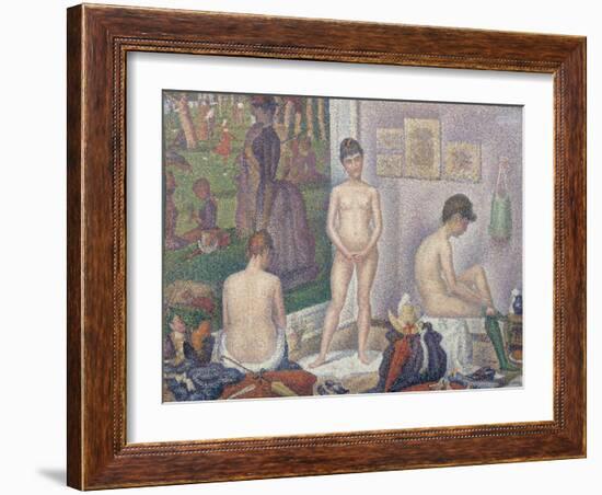 The Models, 1888-Georges Seurat-Framed Giclee Print