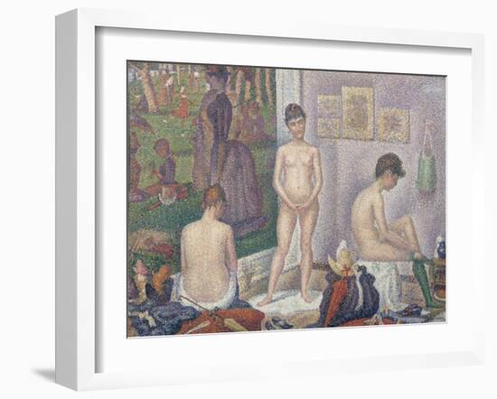 The Models, 1888-Georges Seurat-Framed Giclee Print