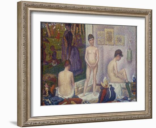 The Models (Les Poseuses). Second Version, 1888-Georges Seurat-Framed Giclee Print