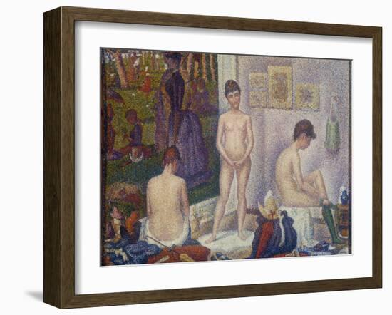 The Models (Les Poseuses). Second Version, 1888-Georges Seurat-Framed Giclee Print