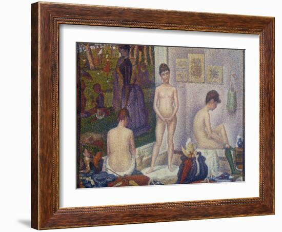 The Models (Les Poseuses). Second Version, 1888-Georges Seurat-Framed Giclee Print