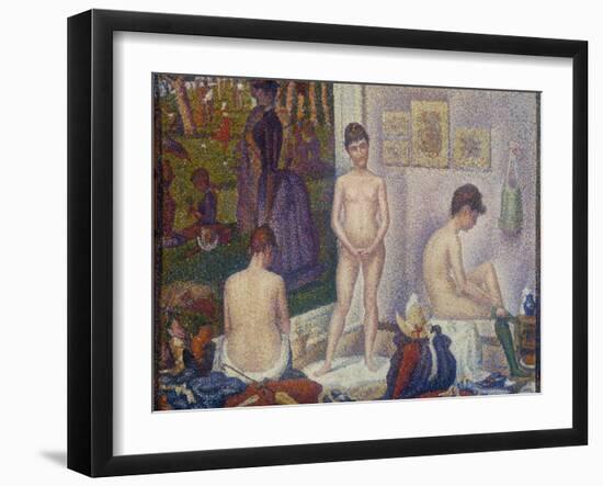 The Models (Les Poseuses). Second Version, 1888-Georges Seurat-Framed Giclee Print