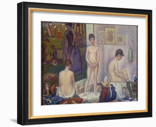 The Models (Les Poseuses). Second Version, 1888-Georges Seurat-Framed Giclee Print