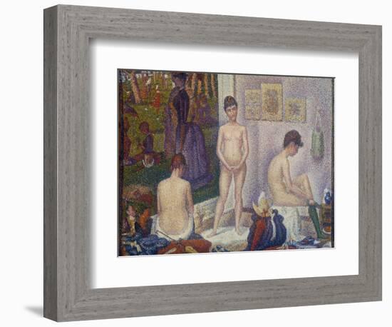 The Models (Les Poseuses). Second Version, 1888-Georges Seurat-Framed Giclee Print