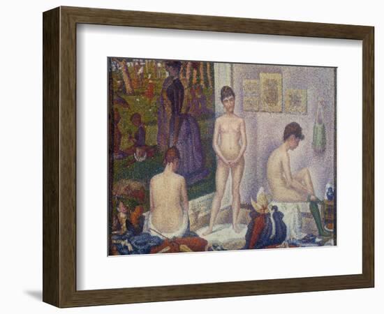 The Models (Les Poseuses). Second Version, 1888-Georges Seurat-Framed Giclee Print