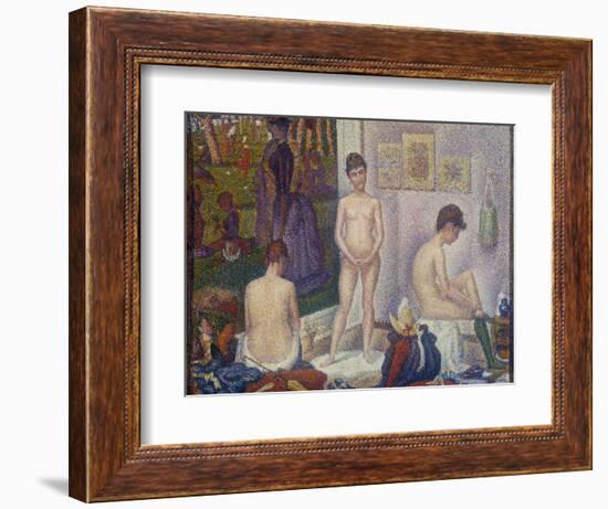 The Models (Les Poseuses). Second Version, 1888-Georges Seurat-Framed Giclee Print