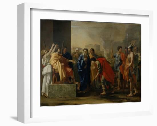 The Moderation of Scipio-Nicolas Poussin-Framed Giclee Print