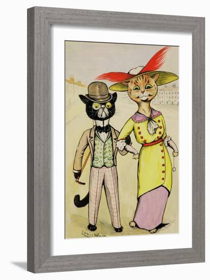 The Modern 'Arry and 'Arriet, 1913-Louis Wain-Framed Giclee Print