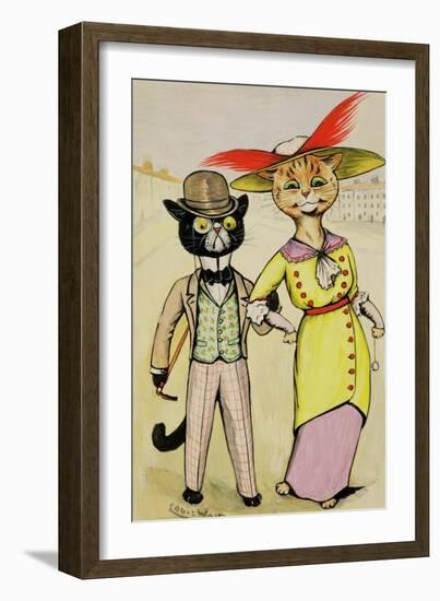 The Modern 'Arry and 'Arriet, 1913-Louis Wain-Framed Giclee Print