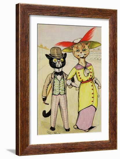 The Modern 'Arry and 'Arriet, 1913-Louis Wain-Framed Giclee Print