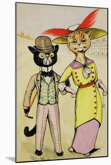 The Modern 'Arry and 'Arriet, 1913-Louis Wain-Mounted Giclee Print