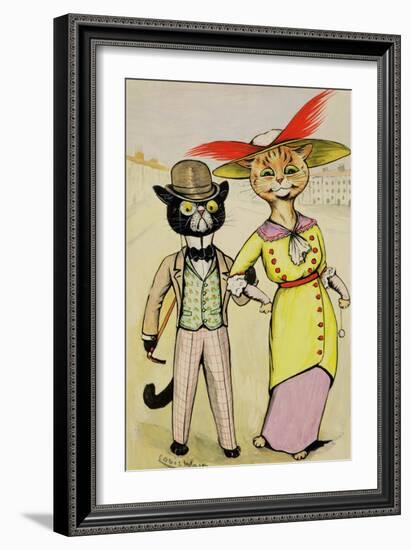 The Modern 'Arry and 'Arriet, 1913-Louis Wain-Framed Giclee Print