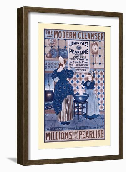 The Modern Cleanser, Millions Now Use Pearline-Louis Rhead-Framed Art Print