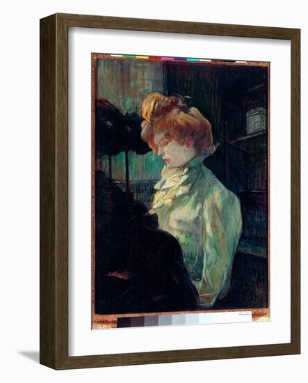 The Modist. Portrait of Madame Louise Blouet (Oil on Canvas, 1900)-Henri de Toulouse-Lautrec-Framed Giclee Print