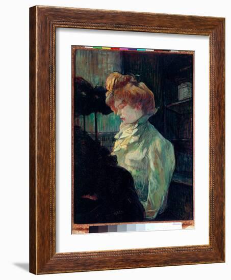 The Modist. Portrait of Madame Louise Blouet (Oil on Canvas, 1900)-Henri de Toulouse-Lautrec-Framed Giclee Print