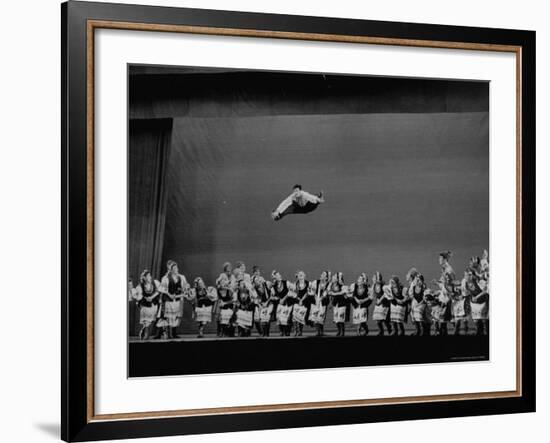 The Moiseyev Dancers, During a Performance at the Met. Opera House-Walter Sanders-Framed Premium Photographic Print