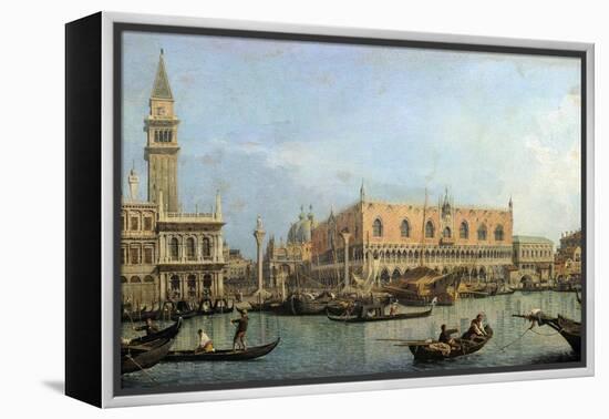 The Molo from the Basin of San Marco, Venice by Canaletto-null-Framed Premier Image Canvas