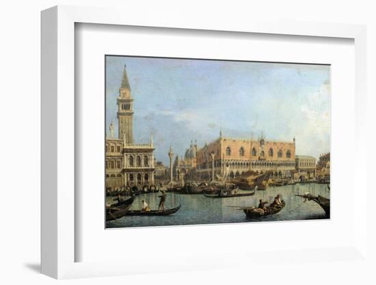 The Molo from the Basin of San Marco, Venice by Canaletto-null-Framed Premium Photographic Print