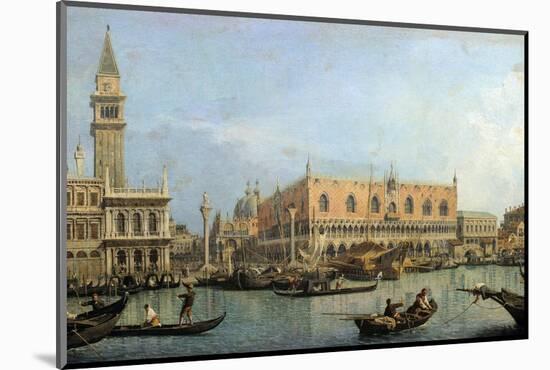 The Molo from the Basin of San Marco, Venice by Canaletto-null-Mounted Photographic Print