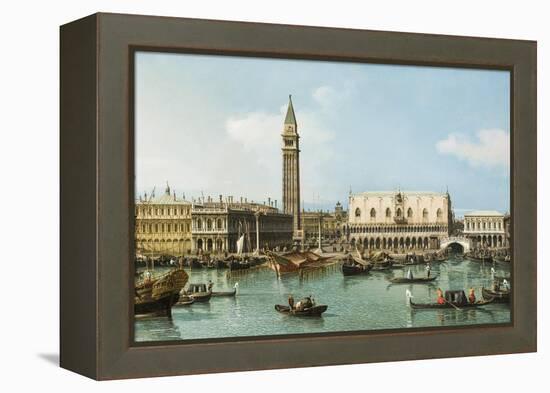 The Molo from the Basin of San Marco, Venice, C.1747-1750-Canaletto-Framed Premier Image Canvas