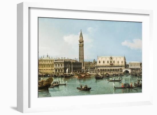 The Molo from the Basin of San Marco, Venice, C.1747-1750-Canaletto-Framed Giclee Print