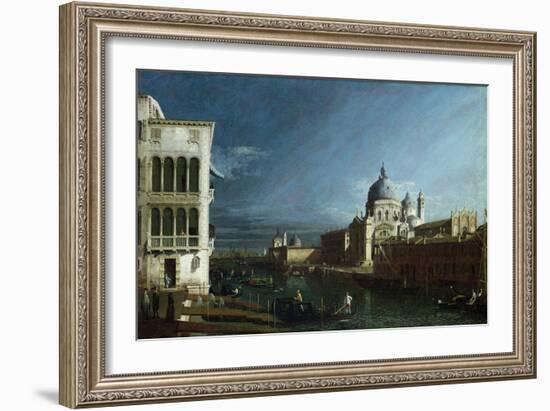 The Molo Looking West with the Doge's Palace in the Distance-Bernardo Bellotto-Framed Giclee Print