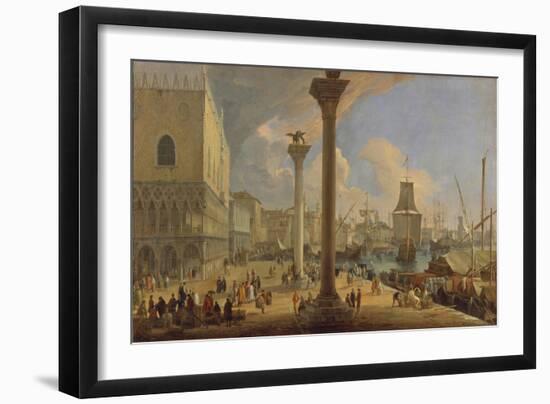 The Molo with the Ducal Palace, C. 1710-Luca Carlevaris-Framed Giclee Print
