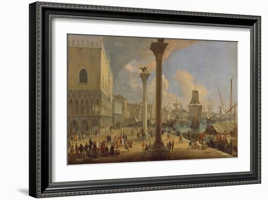 The Molo with the Ducal Palace, C. 1710-Luca Carlevaris-Framed Giclee Print