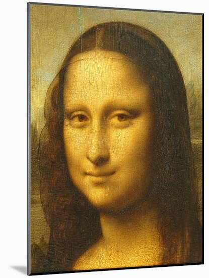 The Mona Lisa Called La Gioconda, C.1503-06, Detail-Leonardo da Vinci-Mounted Giclee Print