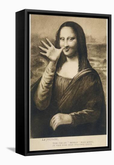 The Mona Lisa Says Goodbye When the Painting is Stolen from the Louvre Paris-null-Framed Premier Image Canvas