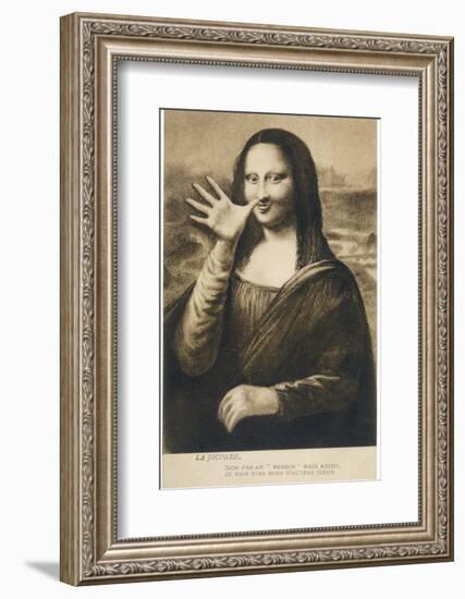 The Mona Lisa Says Goodbye When the Painting is Stolen from the Louvre Paris-null-Framed Photographic Print